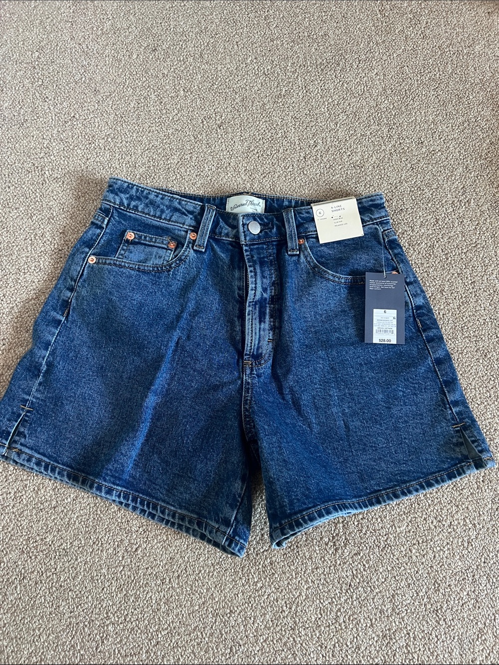 Target Dark Blue High-Waist Jean Shorts